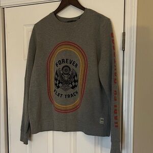 Harley-Davidson Gray Crewneck Sweater with Bold Graphics
